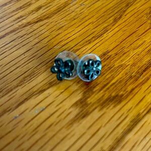 Bronze Color Flower Stud Earrings